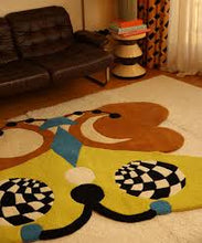 Melody Moon Butterfly Rug Lemon Large