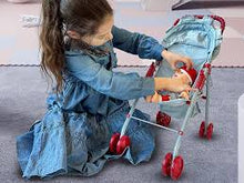 My First Doll Stroller Light Denim Red