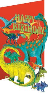 Dino Mighty Birthday Laser Card