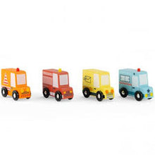 Conjunto 4 camiones de madera Avenue