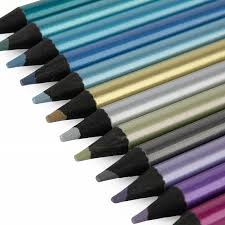 12 lápices colores metalizados Comètes