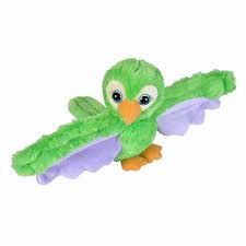 Huggers Green Parrot Stuffed Animal - 8"