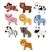 Mix and Match Animals-30 wooden magnets