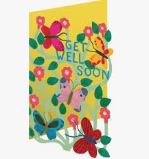 Get Well Butterflies, Get Well Lasercut Card