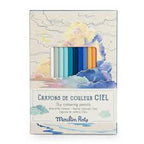 12 lápices de colores + tarjetas El jardín del molino