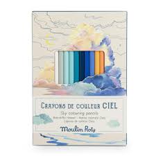 12 lápices de colores + tarjetas El jardín del molino