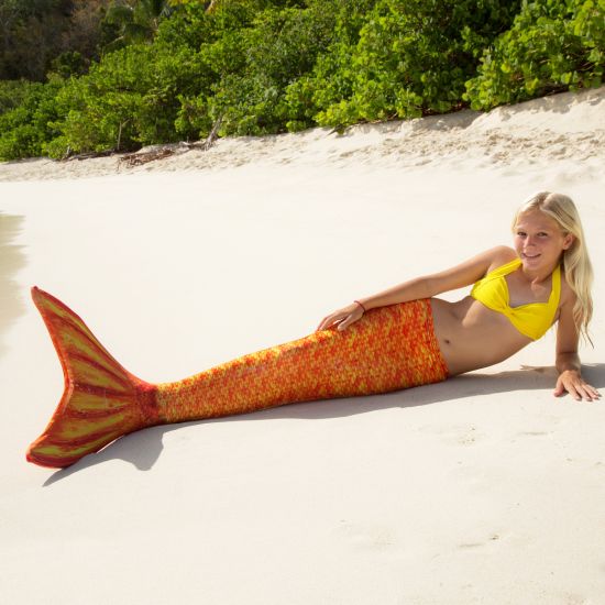 Cola de sirena amanecer tropical