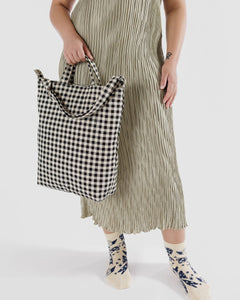 Zip Duck Bag - Black & White Gingham