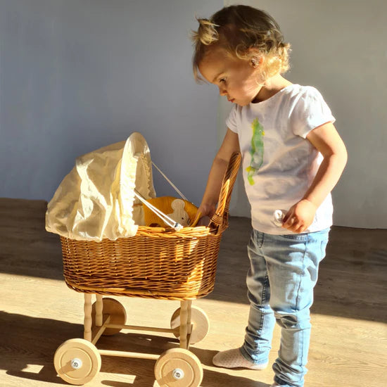 Egmont Toys Pram Wicker Eggshell