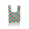 Dainty Tote- Checkers Pink Green