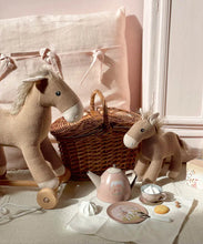 Princess tin tea set in a basket