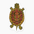Painted Turtle - 3" Art Sticker
