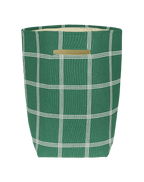 Vibes Large Storage Basket Green White Windowpane