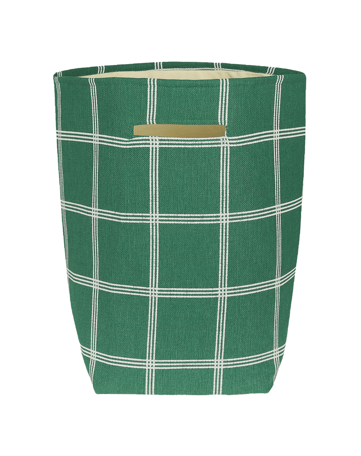 Vibes Large Storage Basket Green White Windowpane