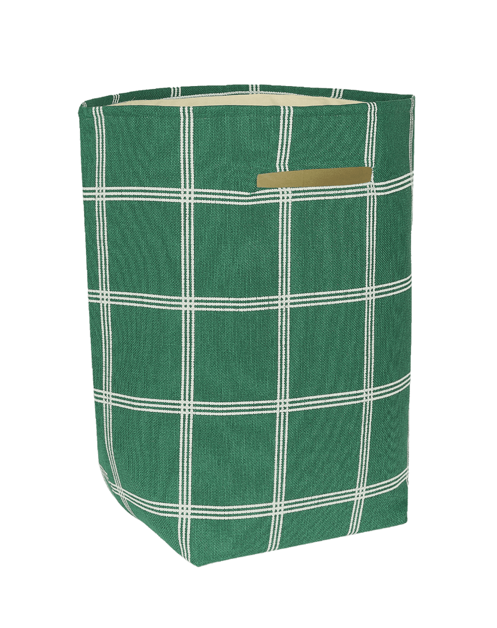 Vibes Large Storage Basket Green White Windowpane
