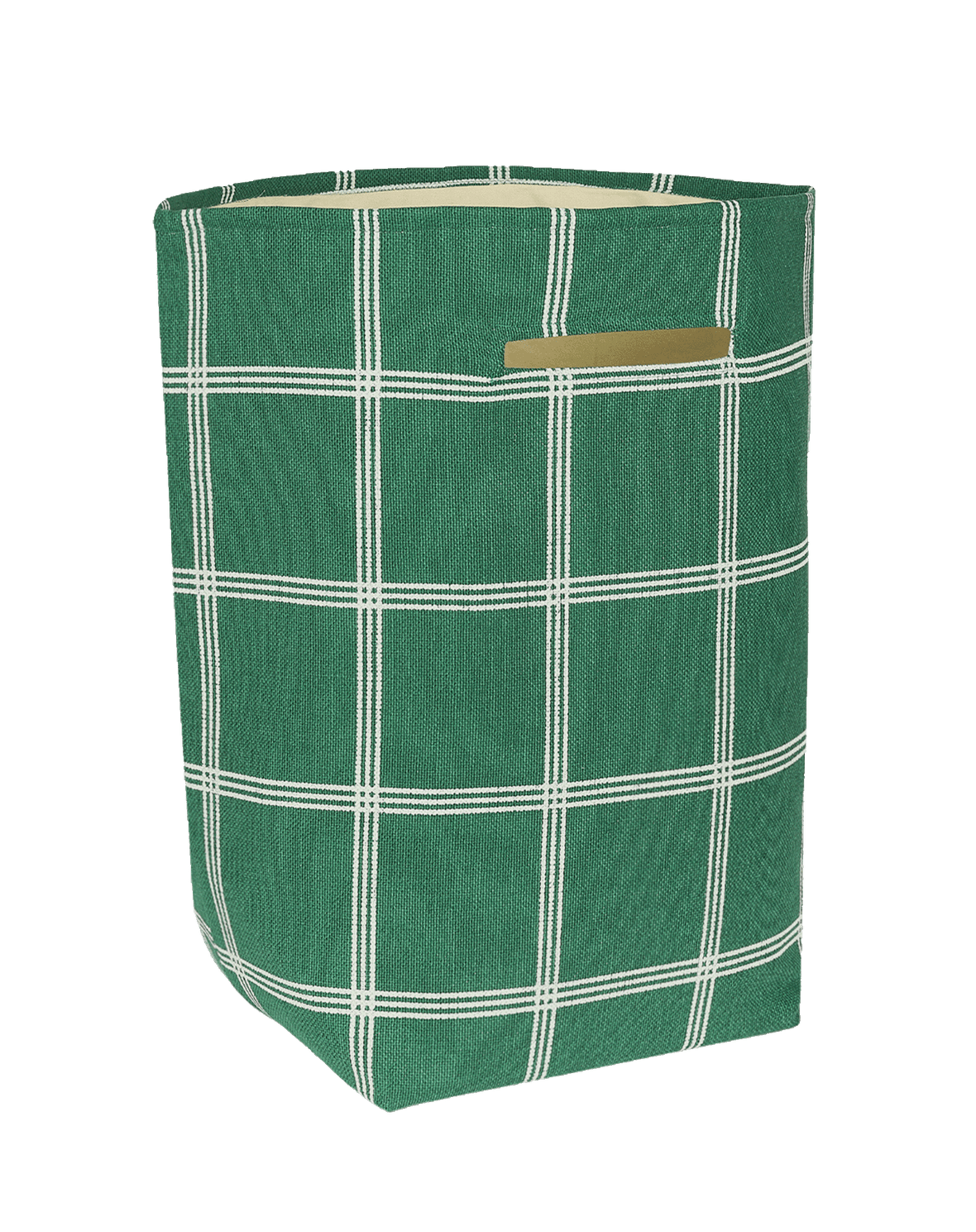 Vibes Large Storage Basket Green White Windowpane