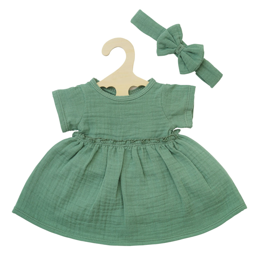 Vestido Verde Para Muñeca ( 2 tallas)