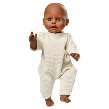 Pelele de punto blanco para muñeca ( 2 tallas)
