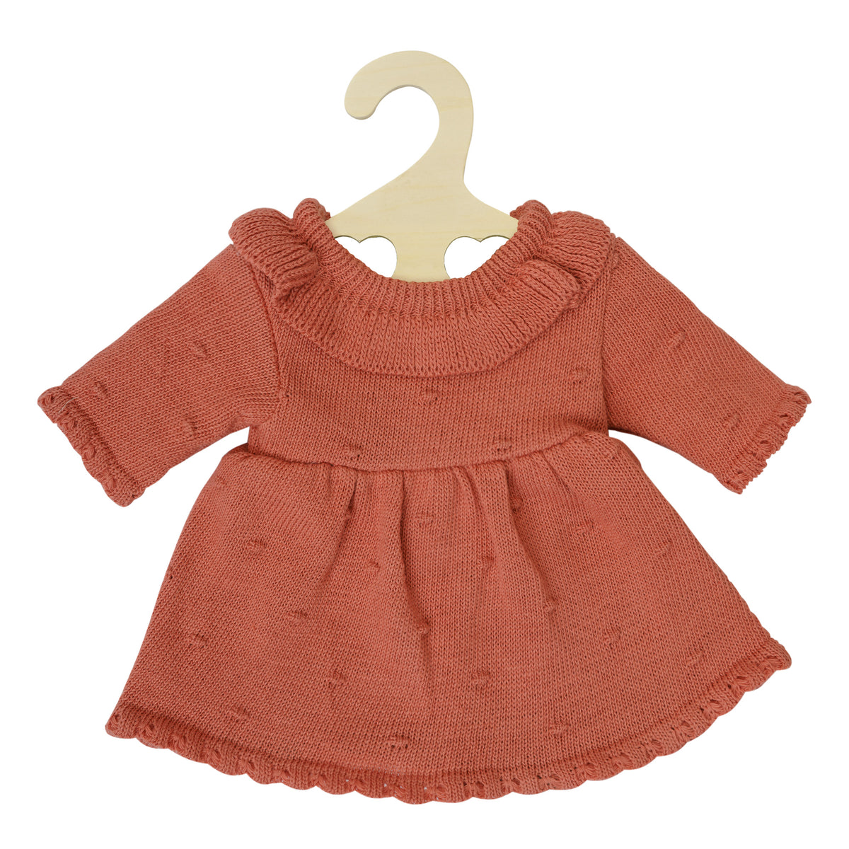 Vestido de punto para muñeca Color Melocotón ( 2 tallas)