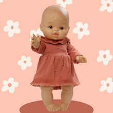 Vestido de punto para muñeca Color Melocotón ( 2 tallas)
