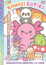 Coloring Book with Rainbow Pencil Kawaii