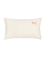 Lino  Embroid. Rectang. Cushion Fr Linen	Greige