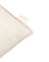 Lino  Embroid. Rectang. Cushion Fr Linen	Greige