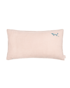 Lino  Embroid. Rectang. Cushion Fr Linen	Mauve Pink