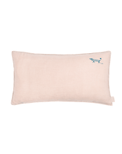 Lino  Embroid. Rectang. Cushion Fr Linen	Mauve Pink