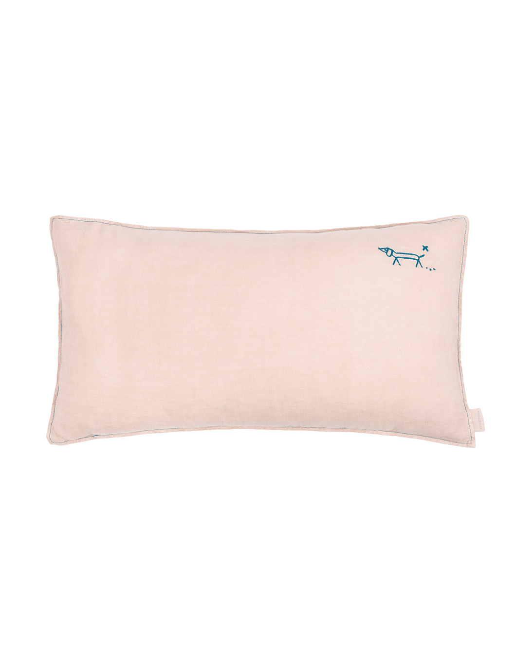 Lino  Embroid. Rectang. Cushion Fr Linen	Mauve Pink