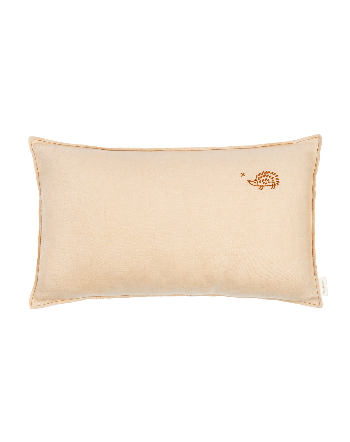 Lino  Embroid. Rectang. Cushion Fr Linen	Sand