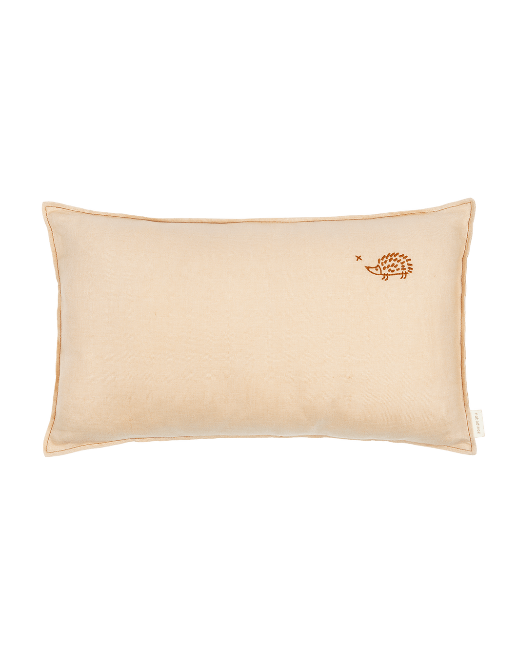 Lino  Embroid. Rectang. Cushion Fr Linen	Sand