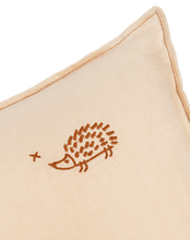 Lino  Embroid. Rectang. Cushion Fr Linen	Sand