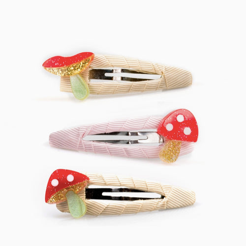 Mushroom Red Covered Snap Clip