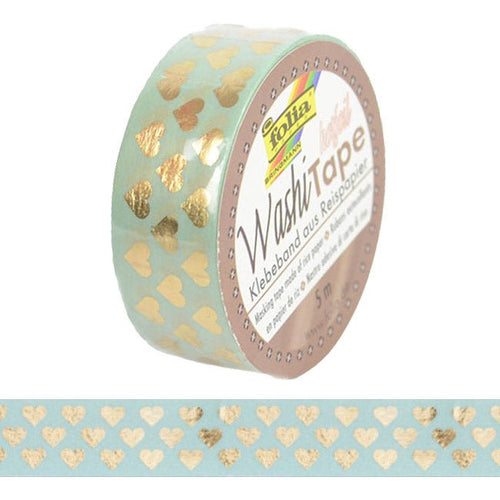Washi-Tape - Golden Hearts