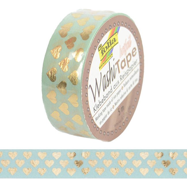 Washi-Tape - Golden Hearts
