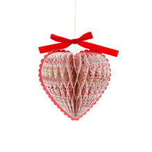 "Meri Meri x Liberty Paper Honeycomb Heart Decorations"
