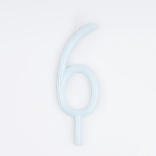 Slim Number 6 Candle