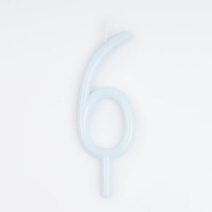 Slim Number 6 Candle