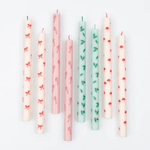 Festive Patterned Table Candles