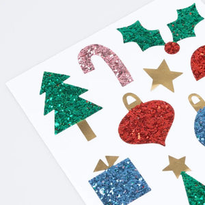 Christmas Icon Chunky Glitter Stickers (x 8 sheets)