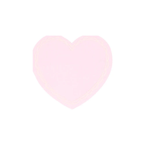 Pastel Heart Small Napkins (x 16)