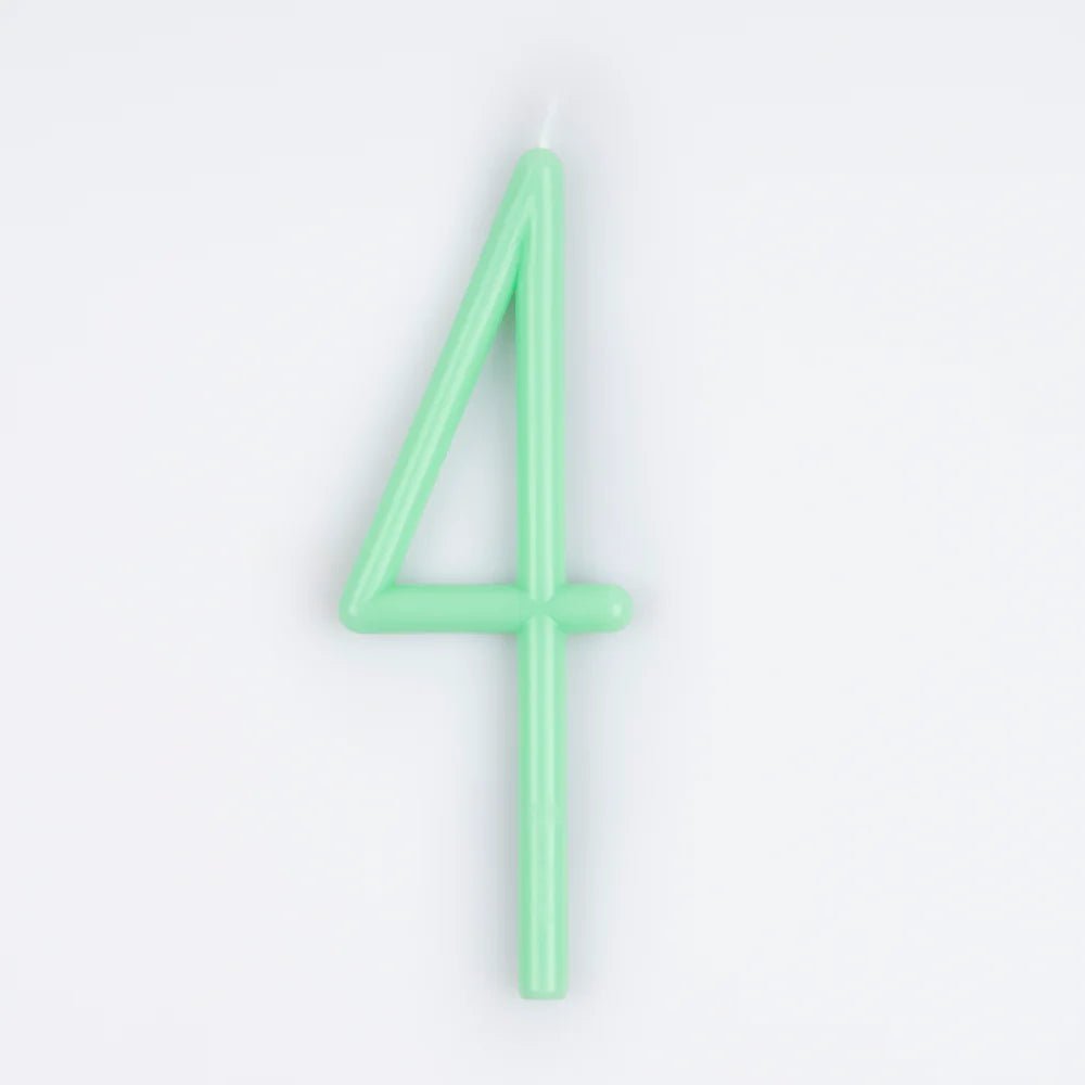 Slim Number 4 Candle