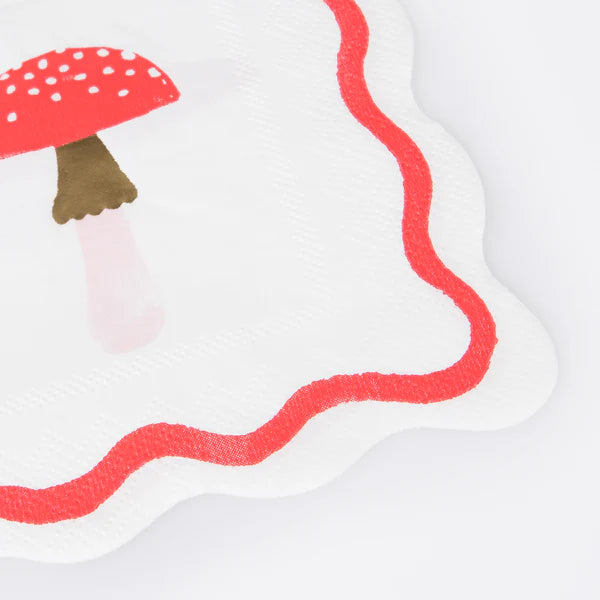 Merry Mushrooms small napkins