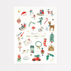 Mixed Icon Christmas Stickers (x 10 sheets)