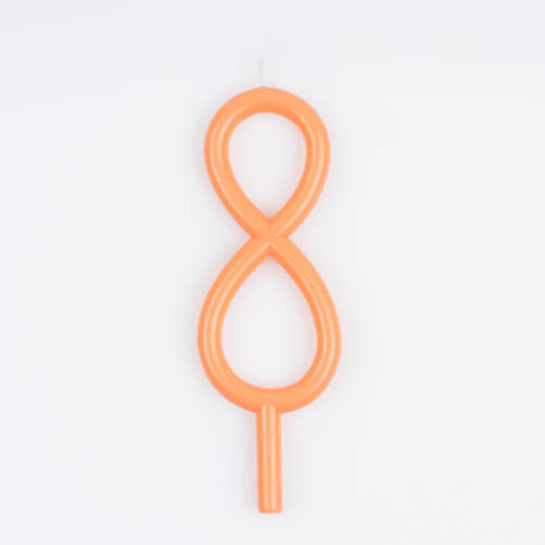 Slim Number 8 Candle