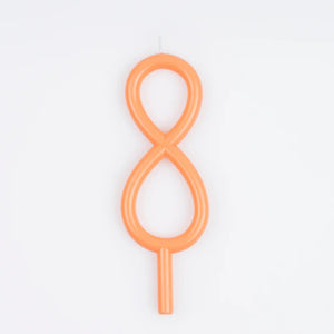 Slim Number 8 Candle