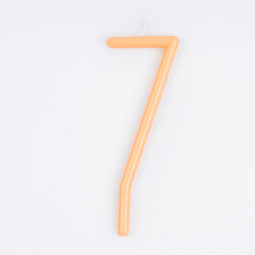 Slim Number 7 Candle