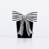 Black & White Stripy Bow Cups