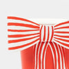 Red & White Stripy Bow Cups